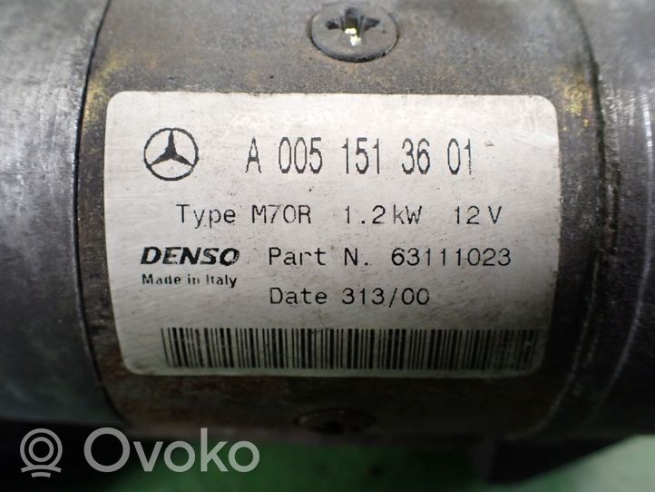 Mercedes-Benz E W210 Démarreur A0051513601