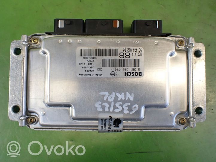 Peugeot 307 Unité de commande, module ECU de moteur 0261207474