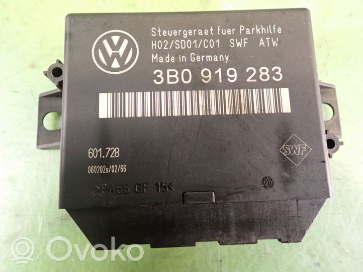 Volkswagen PASSAT B5 Parkavimo (PDC) daviklių valdymo blokas 3B0919283