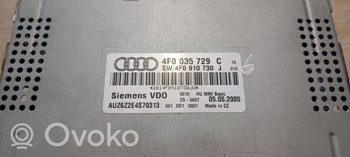 Audi A6 S6 C6 4F Turvatyynyn ohjainlaite/moduuli 4F0035729C