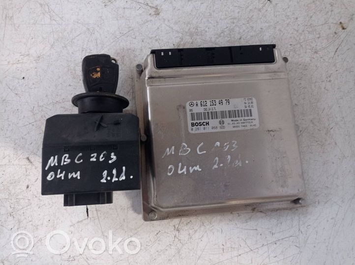 Mercedes-Benz C W203 Kit calculateur ECU et verrouillage a6121534979