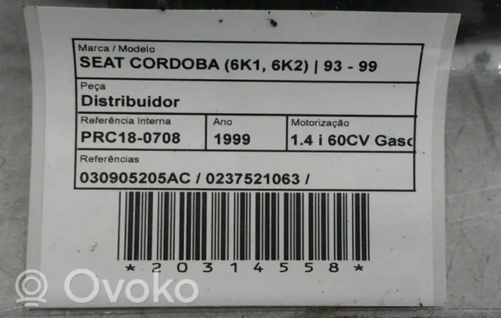 Seat Cordoba (6K) Aparat / Rozdzielacz zapłonu 