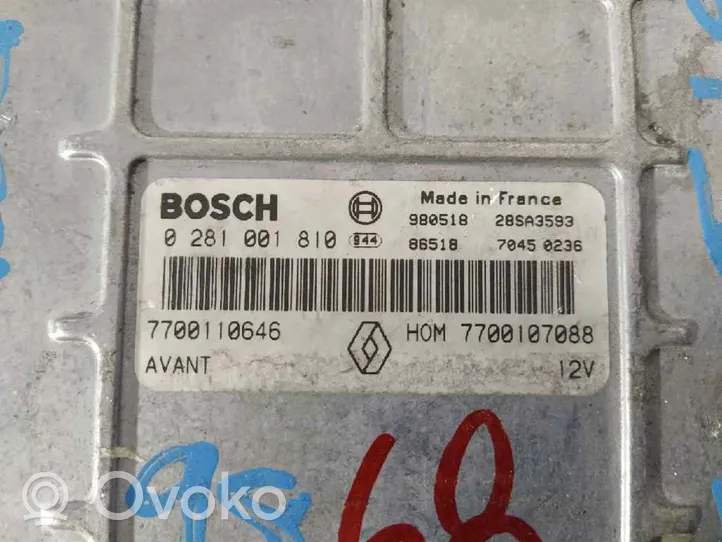 Renault Megane I Sterownik / Moduł ECU 7700107088