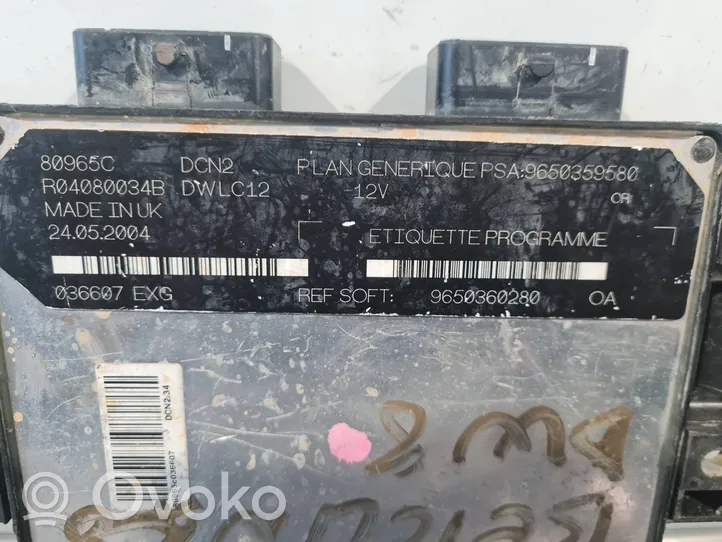 Citroen Berlingo Dzinēja vadības bloks 9650359580