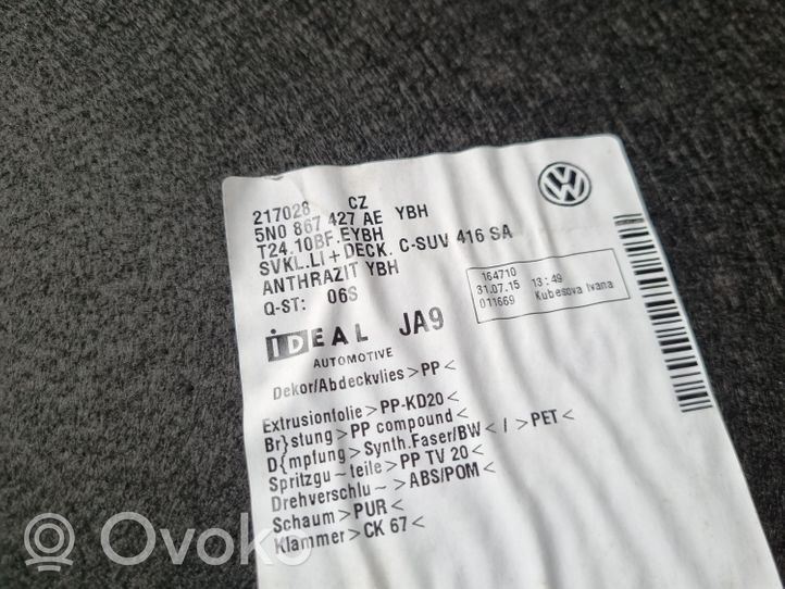 Volkswagen Tiguan Dolny panel schowka koła zapasowego 5N0867427AE