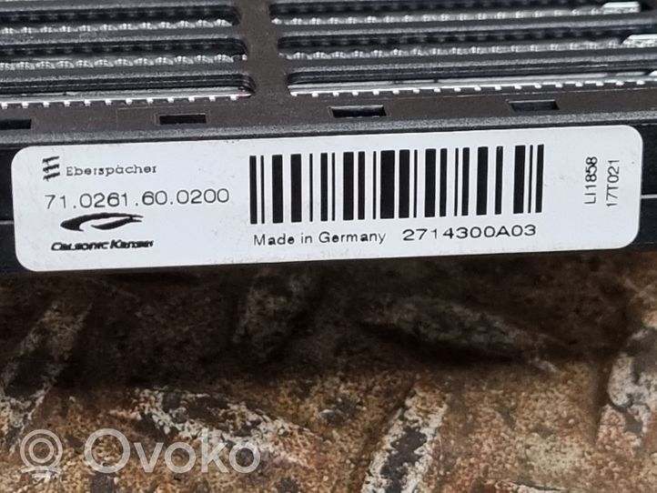 Nissan Qashqai Sähköinen ohjaamon lämmittimen säteilylämmitin 2714300A03