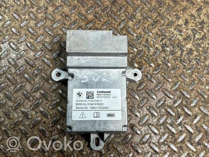 BMW 5 G30 G31 Oro pagalvių valdymo blokas 9474762