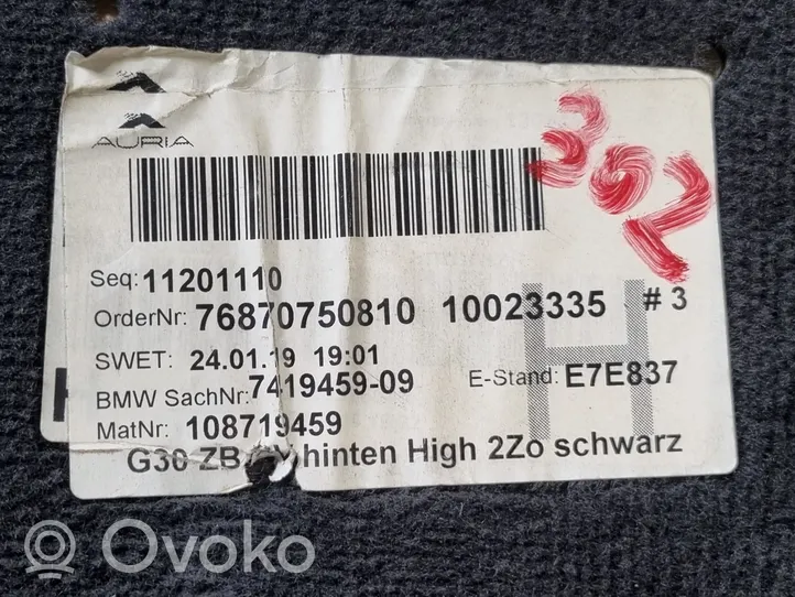 BMW 5 G30 G31 Wykładzina podłogowa tylna 7419459