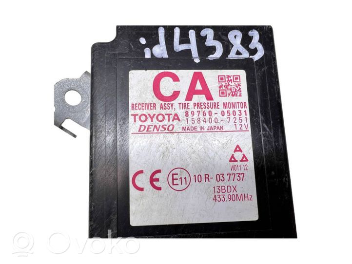 Toyota Avensis T270 Sterownik / Moduł kontroli ciśnienia w oponach 8976005031