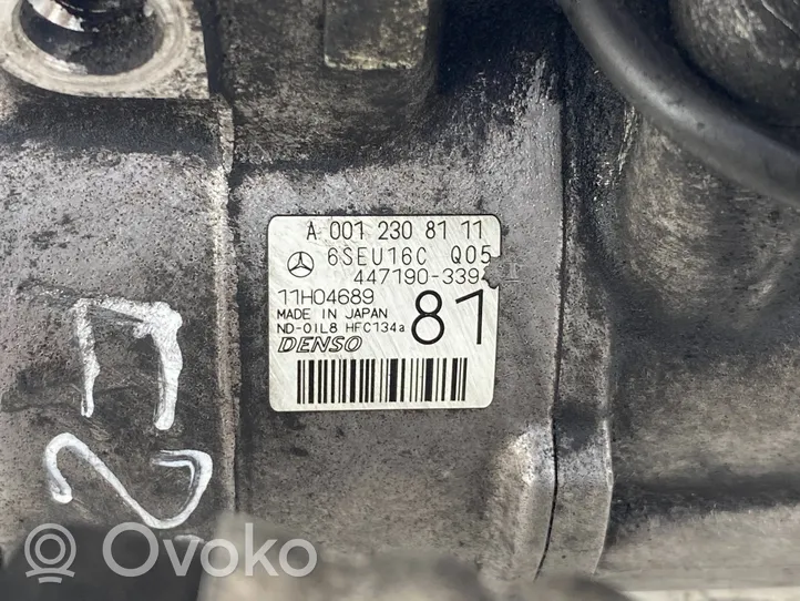 Mercedes-Benz E W211 Compressore aria condizionata (A/C) (pompa) A0012308111