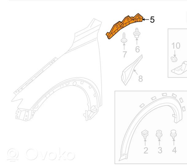 Mazda CX-3 Supporto di montaggio del parafango D10F51U30