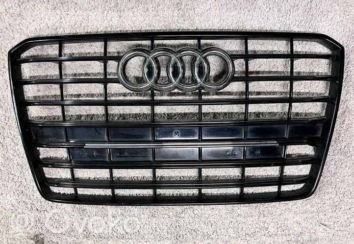 Audi A8 S8 D4 4H Etupuskurin ylempi jäähdytinsäleikkö 4H0853651AA