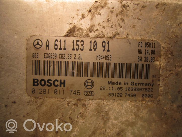 Mercedes-Benz Sprinter W901 W902 W903 W904 Komputer / Sterownik ECU i komplet kluczy 