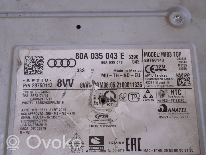 Audi A7 S7 4G Navigacijos (GPS) CD/DVD skaitytuvas 80A035043