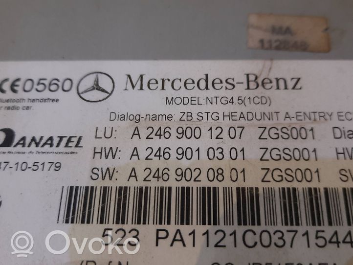 Mercedes-Benz B W246 W242 Radion/GPS-laitteen pääyksikön kehys A2469001207