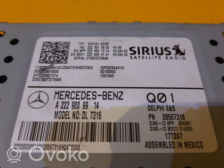 Mercedes-Benz S W222 Wzmacniacz audio A2229000914