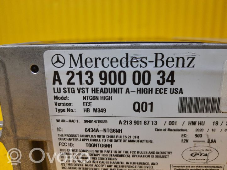 Mercedes-Benz E W213 Radion/GPS-laitteen pääyksikön kehys A2139000034