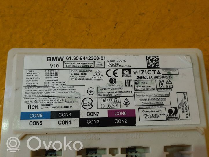 BMW X5 G05 Module de contrôle carrosserie centrale 9442368