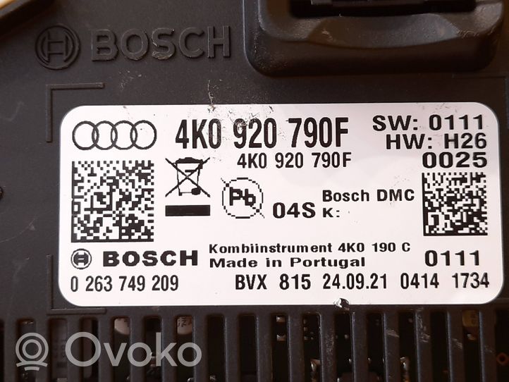 Audi A6 S6 C8 4K Nopeusmittari (mittaristo) 4K0920790F