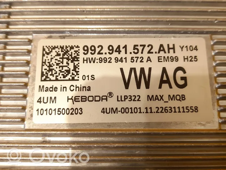Volkswagen ID.4 Jännitteenmuunnin/muuntimen moduuli 992941572A