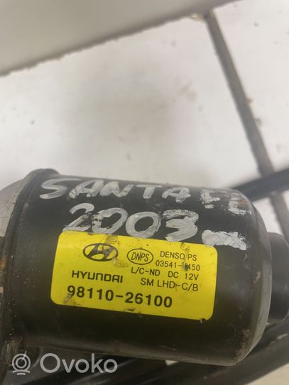 Hyundai Santa Fe Tringlerie et moteur d'essuie-glace avant 9811026100