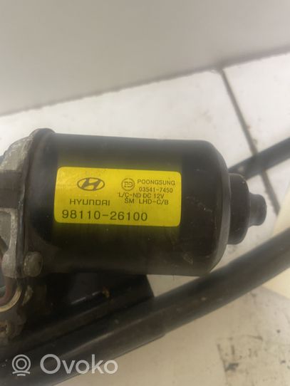 Hyundai Santa Fe Tringlerie et moteur d'essuie-glace avant 9811026100