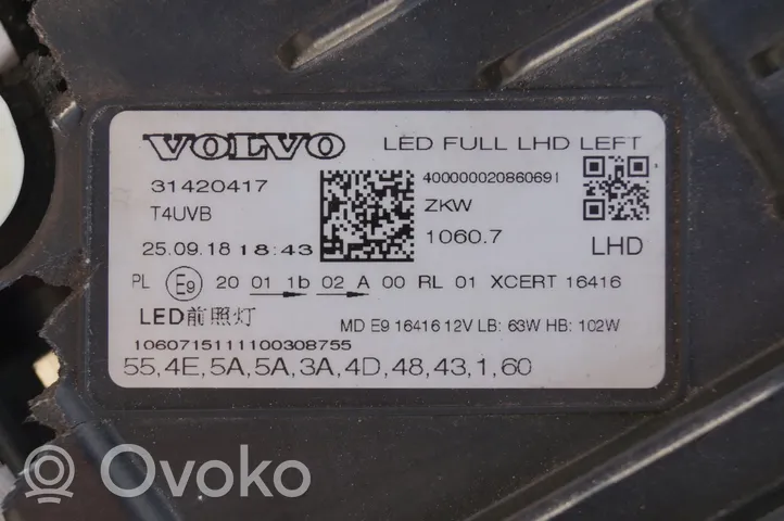 Volvo XC60 Lampa przednia 31420417