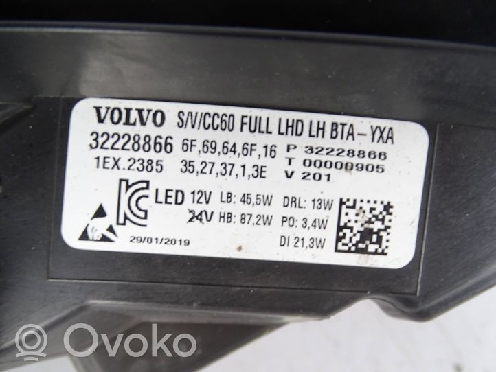 Volvo V60 Etu-/Ajovalo 32228866