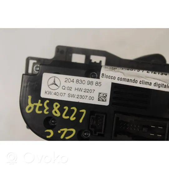 Mercedes-Benz C W204 Ilmastoinnin ohjainlaite 2048309885