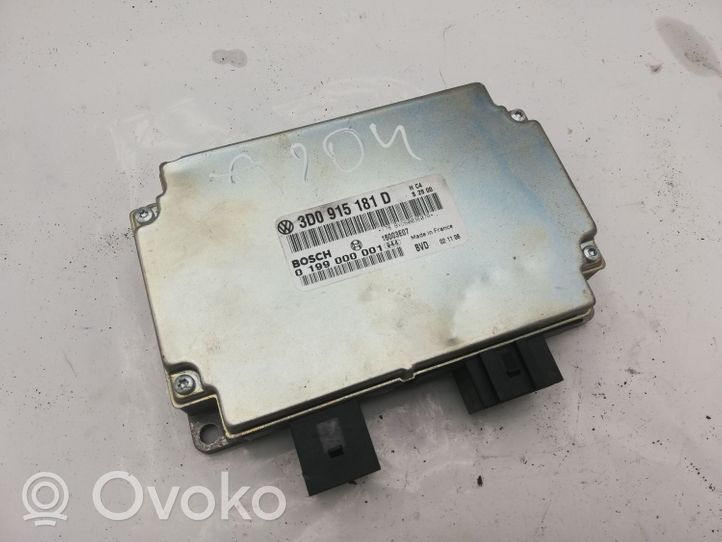 Volkswagen Phaeton Module de contrôle de batterie 3D0915181D