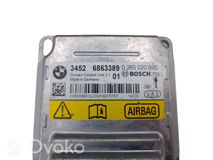 BMW 3 F30 F35 F31 Oro pagalvių valdymo blokas 3456863389