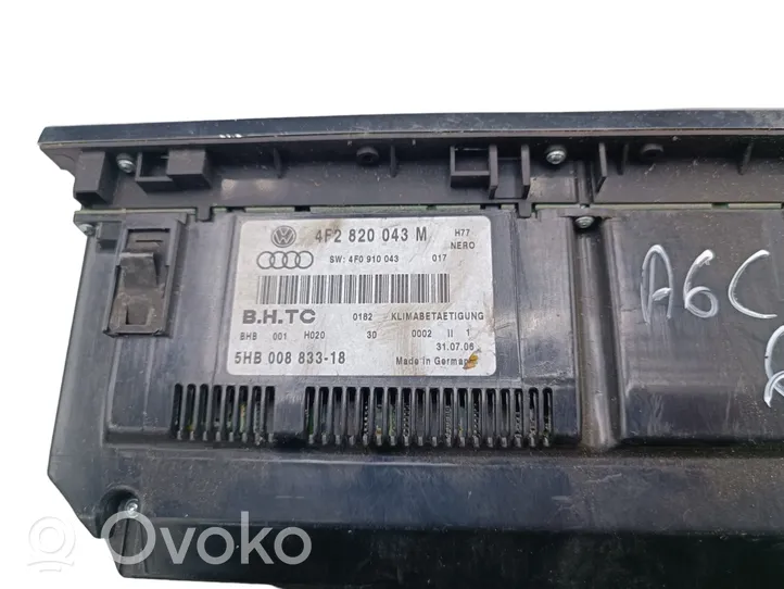 Audi A6 S6 C6 4F Panel klimatyzacji 4F2820043M