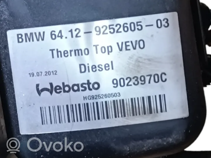 BMW X5 E70 Auxiliary pre-heater (Webasto) 64129252605