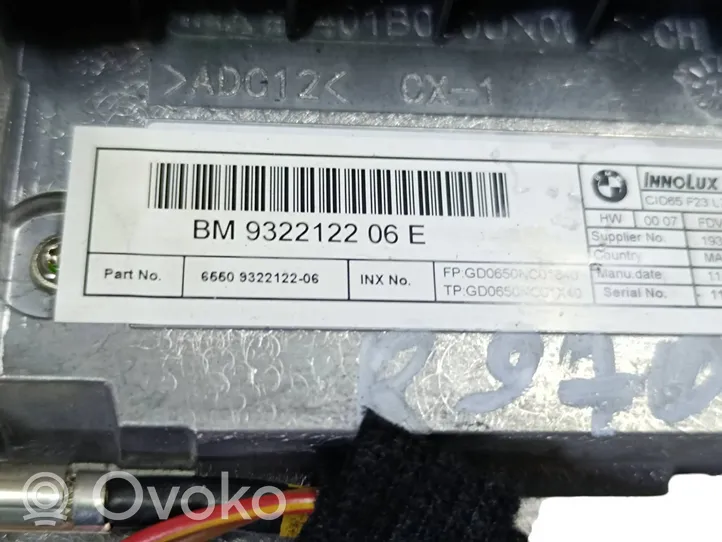 BMW 2 F22 F23 Monitori/näyttö/pieni näyttö 9322122