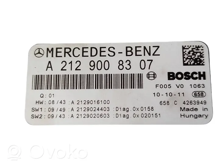 Mercedes-Benz E W212 Ramka / Moduł bezpieczników A2129008307