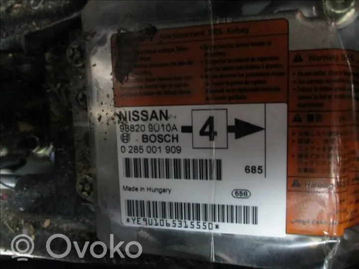 Nissan Note (E11) Module de contrôle airbag 988209U10A