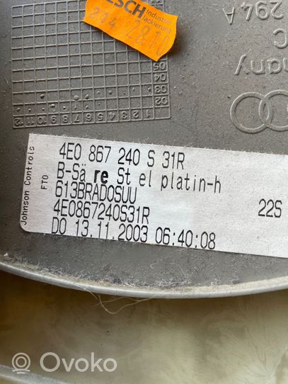 Audi A8 S8 D3 4E B-pilarin verhoilu (yläosa) 4E0867240S