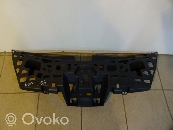 Renault Clio III Grille calandre supérieure de pare-chocs avant 