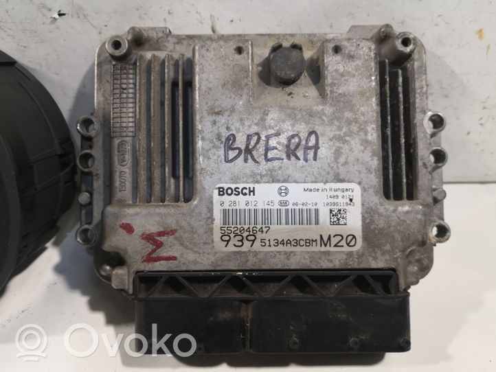 Alfa Romeo Brera Kit centralina motore ECU e serratura 0281012145