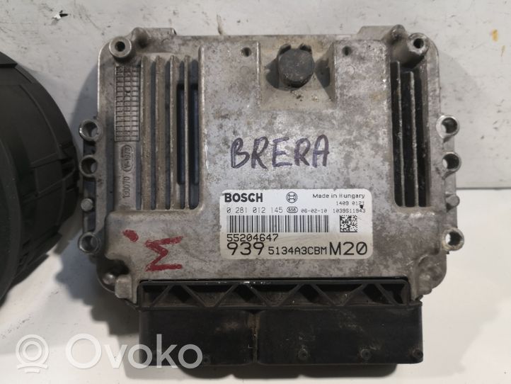 Alfa Romeo Brera Juego de cerradura y set ECU del motor 0281012145