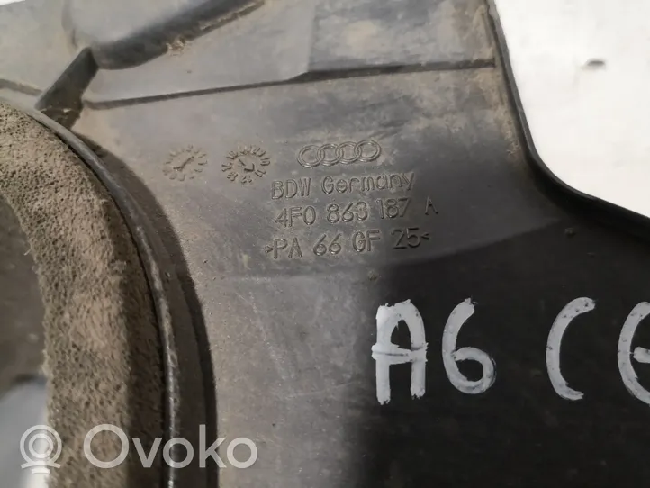 Audi A6 S6 C6 4F Priekinės važiuoklės dugno apsauga 4F0863187A