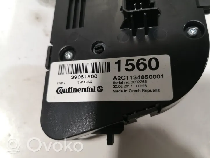 Opel Mokka X Climate control unit A2C1134850001