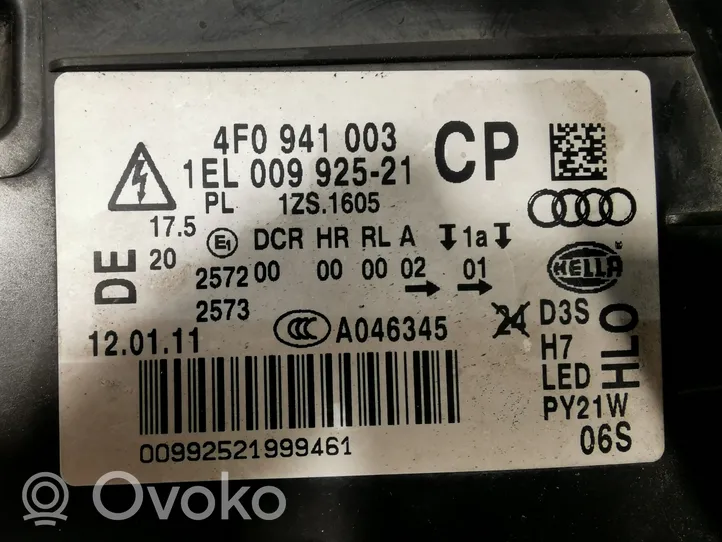 Audi A6 S6 C6 4F Priekinių žibintų komplektas 4F0941030