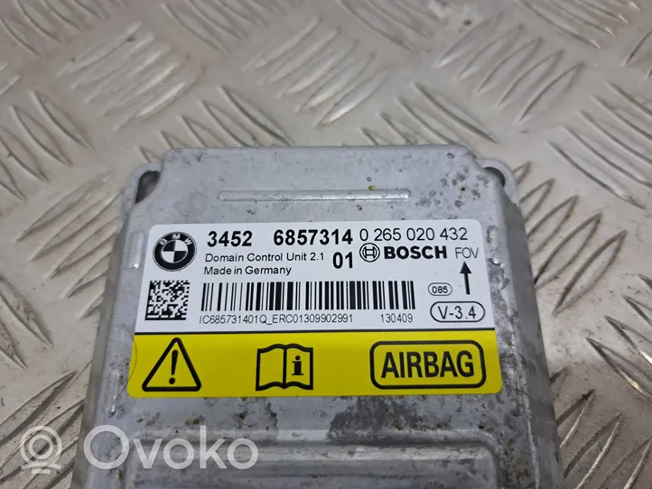 BMW 5 F10 F11 Oro pagalvių valdymo blokas 6857314