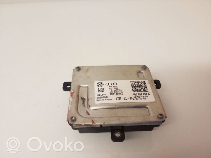 Audi A4 S4 B8 8K Ajovalojen virranrajoitinmoduuli Xenon 4G0907697D