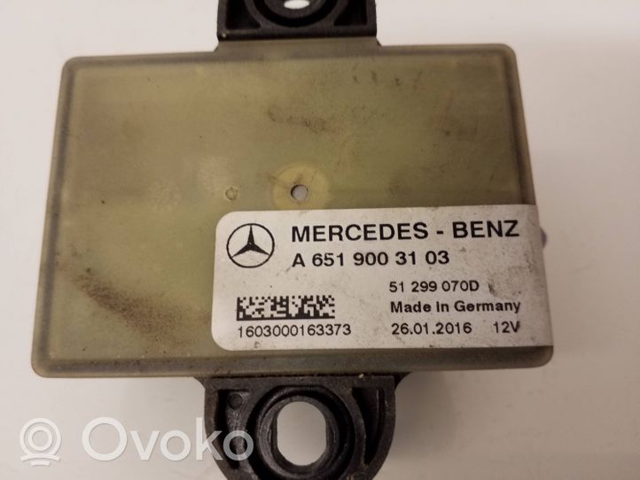 Mercedes-Benz B W246 W242 Hehkutulpan esikuumennuksen rele A6519003103