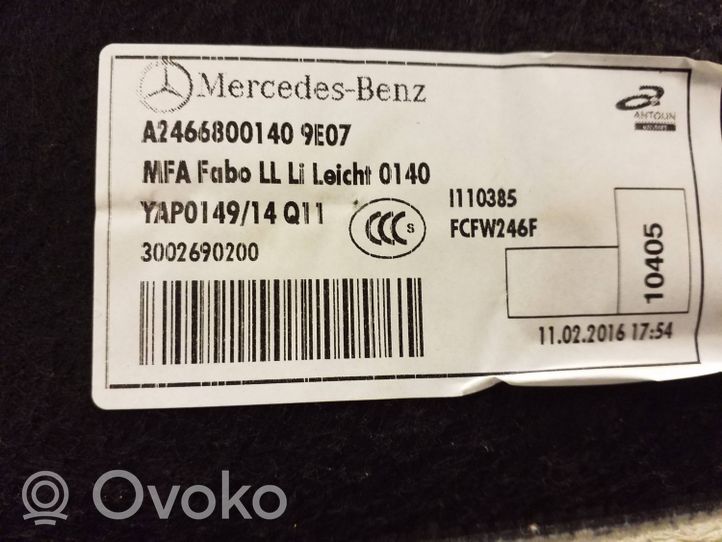 Mercedes-Benz B W246 W242 Etulattiamatto A2466800140