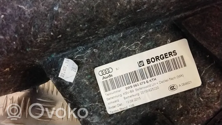 Audi A4 S4 B9 Panneau, garniture de coffre latérale 8W9863879B