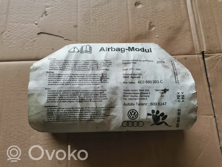 Audi A8 S8 D3 4E Poduszka powietrzna Airbag pasażera 4E0880203C