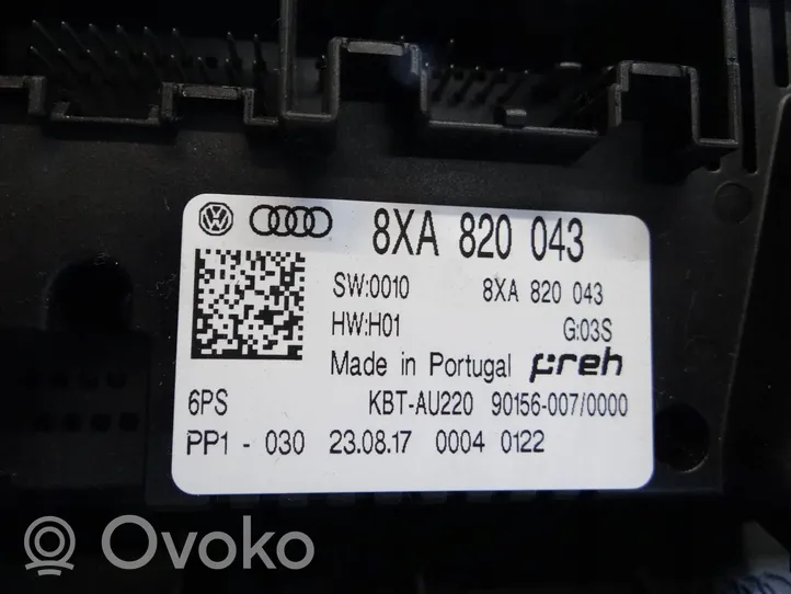 Audi A1 Ilmastoinnin ohjainlaite 8XA820043